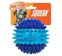 Nerf Dog 3.7in TPR 3-Part Spike Squeak Ball Dog Toy - Dark Blue/Light Blue