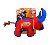 Nerf Dog 8in Extreme Tough Plush Chew Bull -Red/Blue