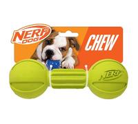Nerf Dog Barbell Chew Toy, 7.5-Inch, Yellow