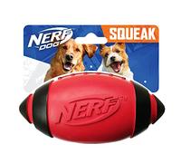Nerf Dog Classic Squeak Football 5" - Red, Dog Fetch Toy