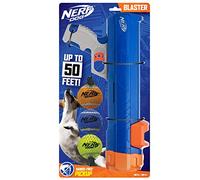 Nerf Dog Compact Tennis Ball Blaster Dog Toy, Great for Fetch, Hands-Free Reload, Launches up to 50 ft, Single Unit, Includes 3 Nerf Balls & Bag