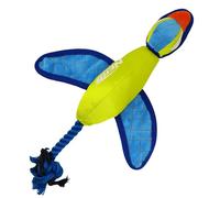 Nerf Dog Launching Duck with Crinkle Wings, 16.5-Inch Ultraplush Interactive Toy for Dogs, Green/Light Blue