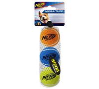 Nerf Dog Mega Strength Tennis Balls Toy, Small, Pack of 3
