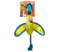 Nerf Dog Nylon Duck with Crinkle Wings, 16.5-Inch Plush Fetch Toy for Dogs, Blue/Yellow