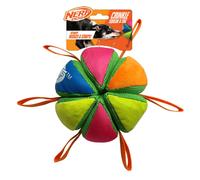 Nerf Dog Plush Squeak and Crunch Wedge Ball With Straps