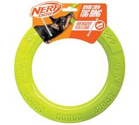 Nerf Dog Rubber & Foam Ring Dog Toy, Flying Disc, Lightweight, Durable and Water Resistant, 9 Inch Diameter, for Medium/Large Breeds, Single Unit, Blu