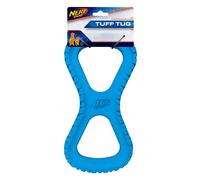 Nerf Dog Rubber Tire Infinity Tug Toy, 10-Inch Durable Interactive Tug Toy for Medium to XL Dogs, Blue