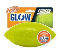 Nerf Dog Ultra GLOW Classic Squeak Football Throw & Fetch Toy - Green
