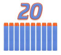 Nerf Elite 2.0, 7.2 cm Arrows Refill Bullets, Replacement Arrows Ammunition Foam Darts Compatible with Nerf Hasbro Fortnite (20, Blue)