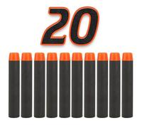 Nerf Elite 2.0, 7.2 cm Arrows Refill Bullets, Replacement Arrows Ammunition Foam Darts Compatible with Nerf Hasbro Fortnite (20, Black)