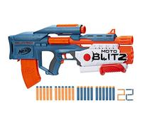 Nerf Elite 2.0 Motoblitz CS-10 Blaster, Motorised 10-Dart Blasting, Airblitz 6 Darts At Once, Clip, 22 Elite Darts, Multicolor, One Size