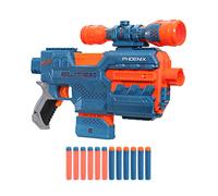 Nerf Elite 2.0 Phoenix CS-6 Motorized Blaster, 12 Official Nerf Darts, Scope, Clip, Built-In Customizing Capabilities, Multicolor, One Size, (E9961F03)