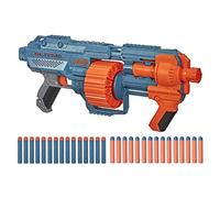NERF Elite 2.0 Shockwave RD-15 Blaster, 30 Darts, 15-Dart Rotating Drum, Pump-Action Slam Fire, Built-in Customizing Capabilities