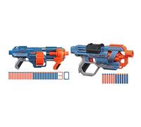 Nerf Elite 2.0 Shockwave RD-15 Dart Blaster, 30 Nerf Elite Darts, 15-Dart Rotating Drum, Kids Outdoor Toys & Elite 2.0 Commander RD-6 Dart Blaster, 36 Elite Darts, 18-Dart Clip, Outdoor Toys for Kids