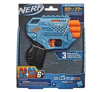 Nerf Elite 2.0 Trio SD-3 Blaster, 6 Official Nerf Darts, 3-Barrel Blasting, Tactical Rail for Customizing Capability