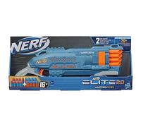 Nerf Elite 2.0 Warden DB-8 Blaster, 16 Official Nerf Darts, Blast 2 Darts At Once, Tactical Rail, Slam Fire
