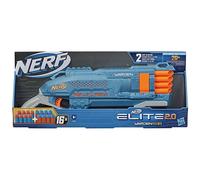 Nerf Elite 2.0 Warden DB-8 Blaster, 16 Official Nerf Darts, Blast 2 Darts At Once, Tactical Rail, Slam Fire