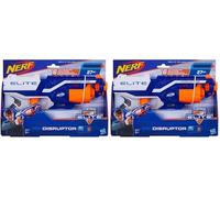 Nerf Elite Disruptor Blaster, 6 Nerf Elite Darts, 6-Dart Rotating Drum, Slam Fire (Pack of 2)