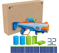 Nerf Elite Junior Rookie Pack, Easy Play Blaster, 32 Nerf Elite Darts, 4 Targets