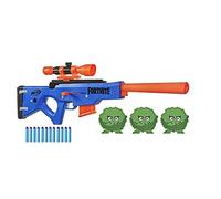 NERF Fortnite BASR-R Bolt Action Blaster -- Includes 3 Bush Targets, Removable Scope, Removable 6-Dart Clip, 6 Official Elite Darts