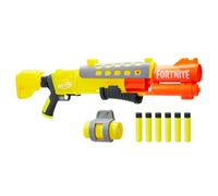 Nerf Fortnite Legendary TAC Blaster, Yellow Glow Wrap Design, 6-Dart Mega Drum,