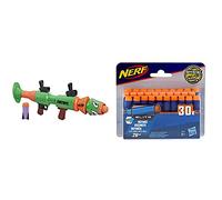 Nerf Fortnite RL Blaster Fires Foam Rockets, Includes 2 Official Nerf Fortnite Rockets (For Youth, Teens, Adults) with N-Strike Elite 30-Dart Refill