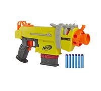 NERF Hasbro Fortnite SMG-L Motorised Blaster - Includes 3 Targets - with 6 Dart Clip Magazine and 6 Elite Darts