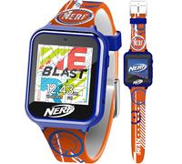 NERF Kids Smart Watch - Interactive Touchscreen with 26 Games, Camera, Step Counter, Music, Alarm, and Action-Ready Silicone Strap - Fits Wrists 5.5" to 8.5", Orange, 40mm, Smart Watch
