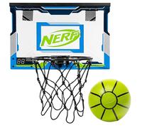 NERF LED Over the Door Mini Basketball Hoop - Pro Hoop Light Up Indoor Kids Basketball Hoop - Electronic Slam Dunk Mini Hoop Set with Mini Basketball - Door + Bedroom Indoor Hoop for Kids