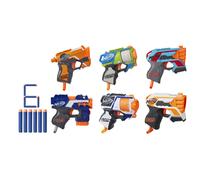 NERF MicroShots 6-Blaster Bundle - 6 Mini Dart-Firing Elite Blasters and 6 Official Elite Darts - Kids Teens Adults (Amazon Exclusive) 1.73 x 16.5