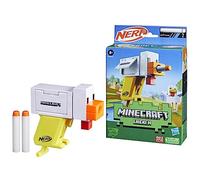 Nerf Microshots Minecraft Chicken Blaster, Includes 2 Nerf Elite Foam Darts
