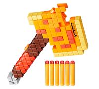 Nerf Minecraft Firebrand, Dart Blasting Axe, 6 Elite Foam Darts, Design Inspired by Minecraft Axe in The Game, Pull Down Priming, Minecraft Toys