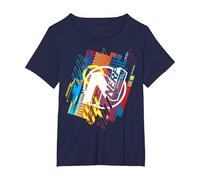 Nerf N Logo Glitched T-Shirt, Women's Plus, Navy Blue, 4X