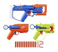 Nerf N-Serie Dreifach-Action-Pack, 3 Blaster, 12 Nerf N1 Darts, kompatibel nur m