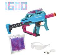 Nerf Pro Gelfire X MrBeast Blaster, 1600 Gelfire Rounds, 300 Round Hopper, Rechargeable Battery, Eyewear