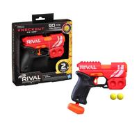 NERF Rival Knockout XX-100 Blaster - Round Storage, 85 FPS Velocity, Breech Load - Includes 2 Official Rival Rounds - Team Red