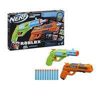 NERF Roblox Jailbreak: Armory, Includes 2 Hammer-Action Blasters, 10 Elite Darts, Code to Unlock in-Game Virtual Item