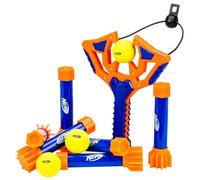 Nerf Slingshot Challenge Set, Soft Foam Ball Target Game, Indoor and Outdoor Safe Play, Includes Slingshot, 3 Foam Balls & 6 Target Pins