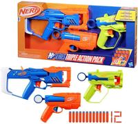 Nerf Special Box Triple Action Pack With 3 Guns 12 Darts N-Series Hasbro F9840