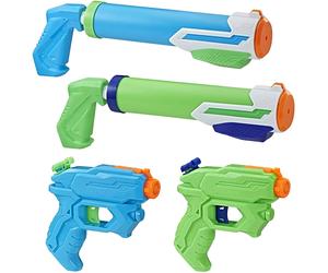 Nerf Super Soaker Floodtastic 4 Pack Water Pistol Blaster Summer Fun NEW GIFT