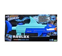Nerf Super Soaker, Roblox Sharkbit Water Blaster: SHRK 500, Includes Code for Exclusive Virtual Object, Pump Mechanism Multicolour