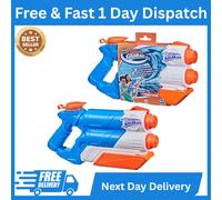 Nerf Super Soaker Twin Tide Water Blaster, Pump Action, Outdoor Water Toy