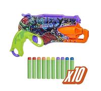 Nerf Teenage Mutant Ninja Turtles Blaster, 10 Elite Darts, Toy Foam Blasters, Ages 8 and Up