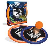 NERF The Trampoline Paddle Ball and Frisbee Set, Indoor Outdoor Game for Two
