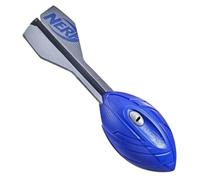 Nerf Vortex Aero Howler, Long Distance Throwing Foam Football, Built-in Whistle Sound, Soft Grip, Blue