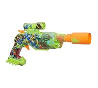Nerf Zombie Driller Foam Dart Blaster, Rotating 5-Dart Cylinder, Removable Targeting Scope, 16 Elite Darts, Foam Blaster, Great Gift for Children Aged 8+, Perfect Toys For Boys & Girls