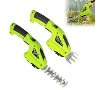 nerhemg Handheld Grass Trimmer, 2 in 1 7.2V Electric Hedge Trimmer Cordless Grass Shear Shrubbery Trimmer Electric Grass Trimmer Hedge Shears for Garden and Lawn Green