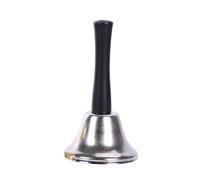 nerhemg Silver Steel Hand Bells, 2.56" x 4.72"Loud Hand Bell Dinner Bells Brass Hand Call Bell for Weddings,Games, Schools, Reception Desks and Religious Ceremonies Silver