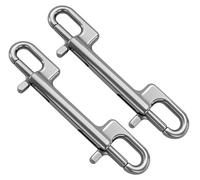 NERILEE 2PCS Heavy Duty Double Ended Bolt Snap Stainless Steel Double Ended Snap Clips Double Eye Bolt Snap Hooks Buckle Chain Diving Clips (2)