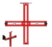 NERNGZC Cabinet Hardware Jig, Aluminum Adjustable Drilling Positioning Rule Guide Template, Multi-Angle Adjustable Marking Gauge Tool for DIY Cabinet Installation